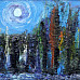 Лунная ночь. ДВП, масло. 40х50